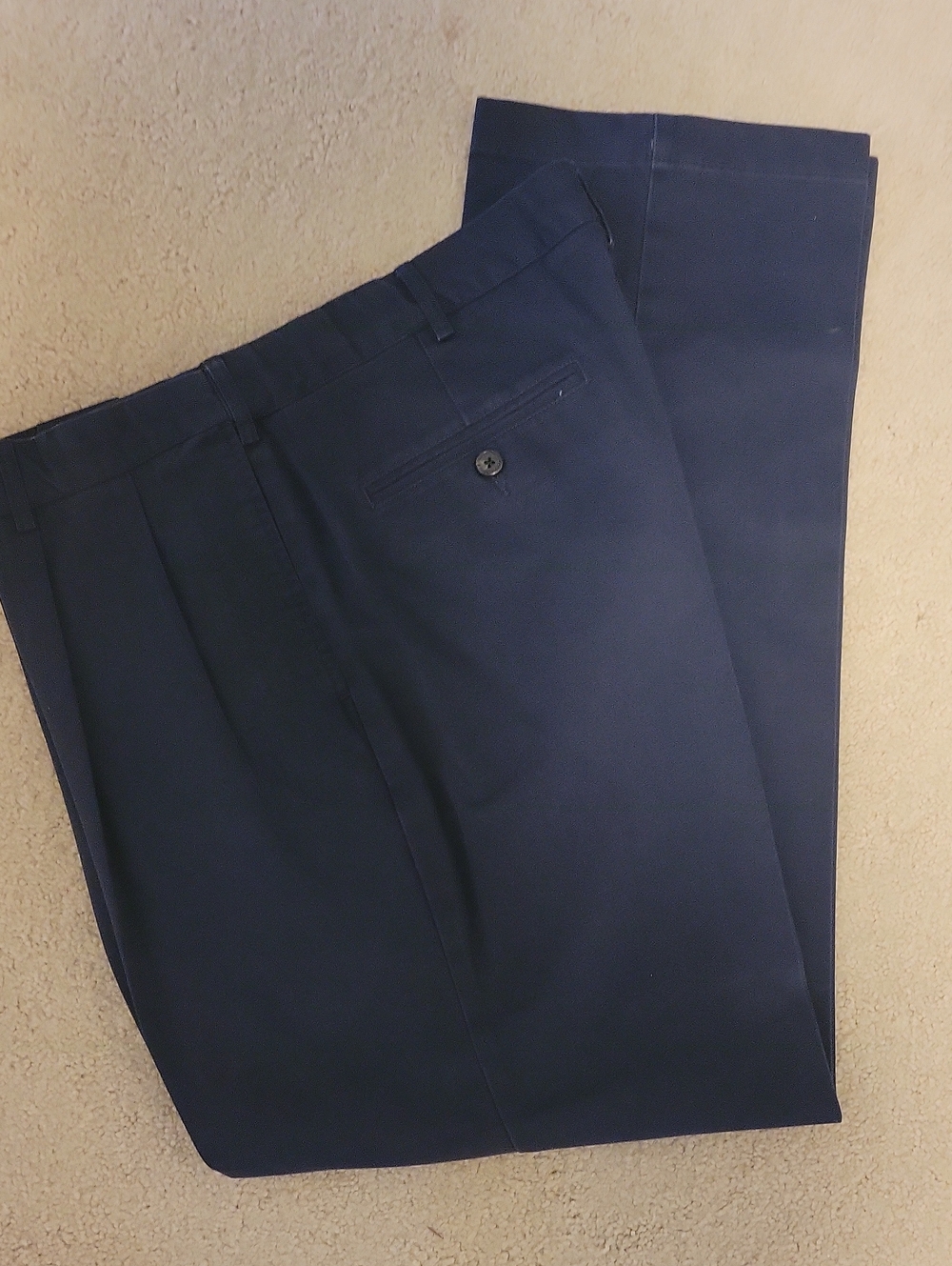 Lands' End Men's Navy Dress Pants